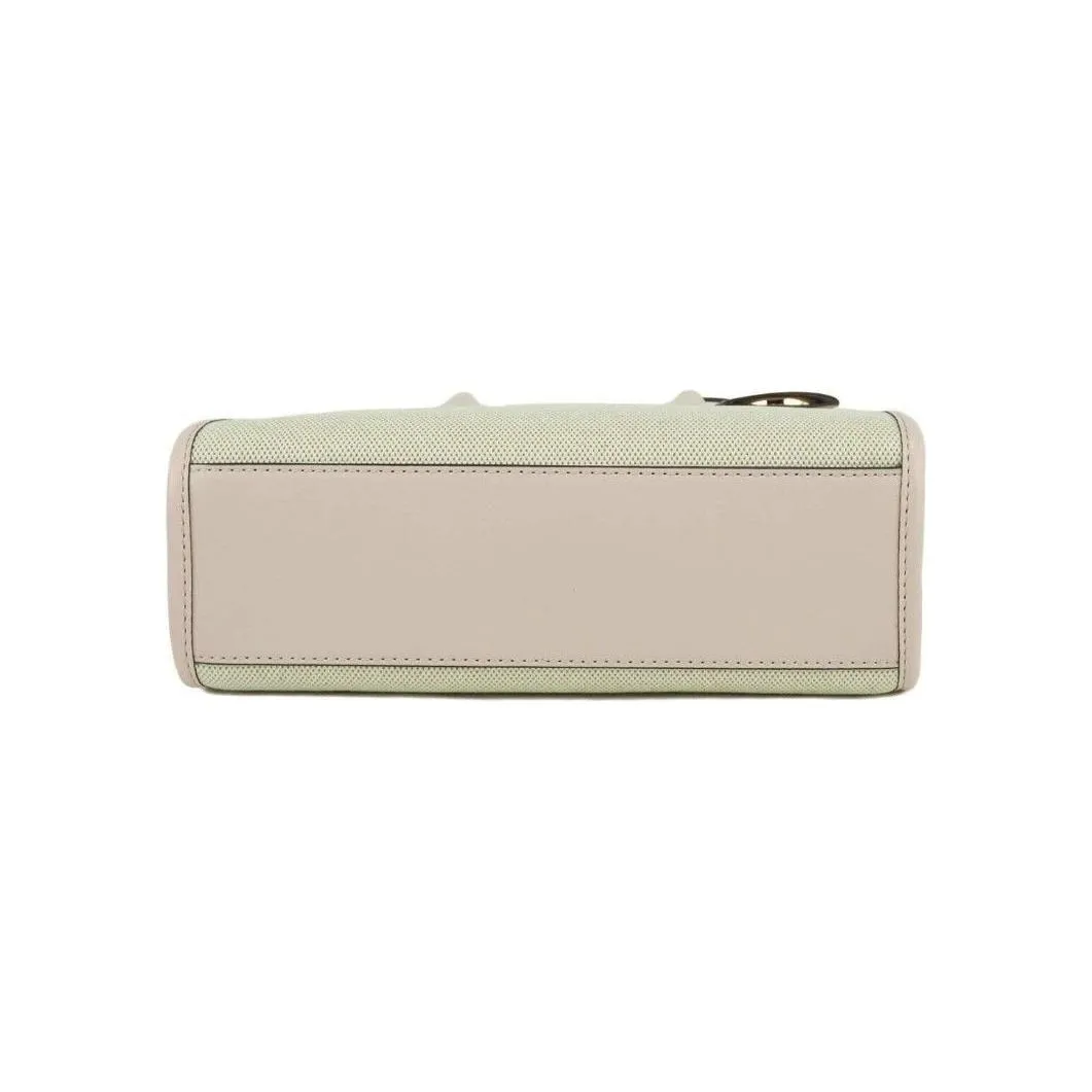 Michael Kors Mirella Small Powder Blush Canvas Shopper Crossbody Handbag Purse