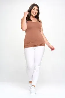 MOCHA PLUS V or U Neckline Reversible Seamless Tank
