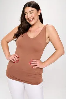 MOCHA PLUS V or U Neckline Reversible Seamless Tank