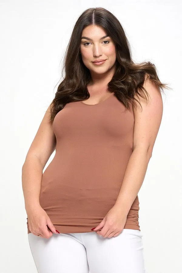 MOCHA PLUS V or U Neckline Reversible Seamless Tank