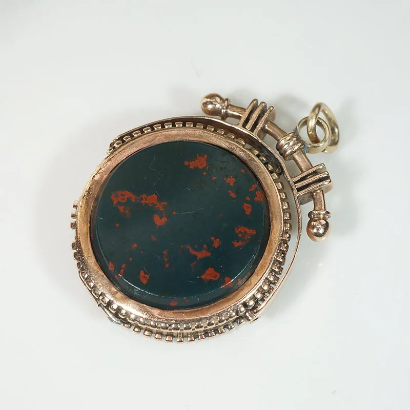 Moustachioed Soldier Intaglio in a Victorian Locket Fob