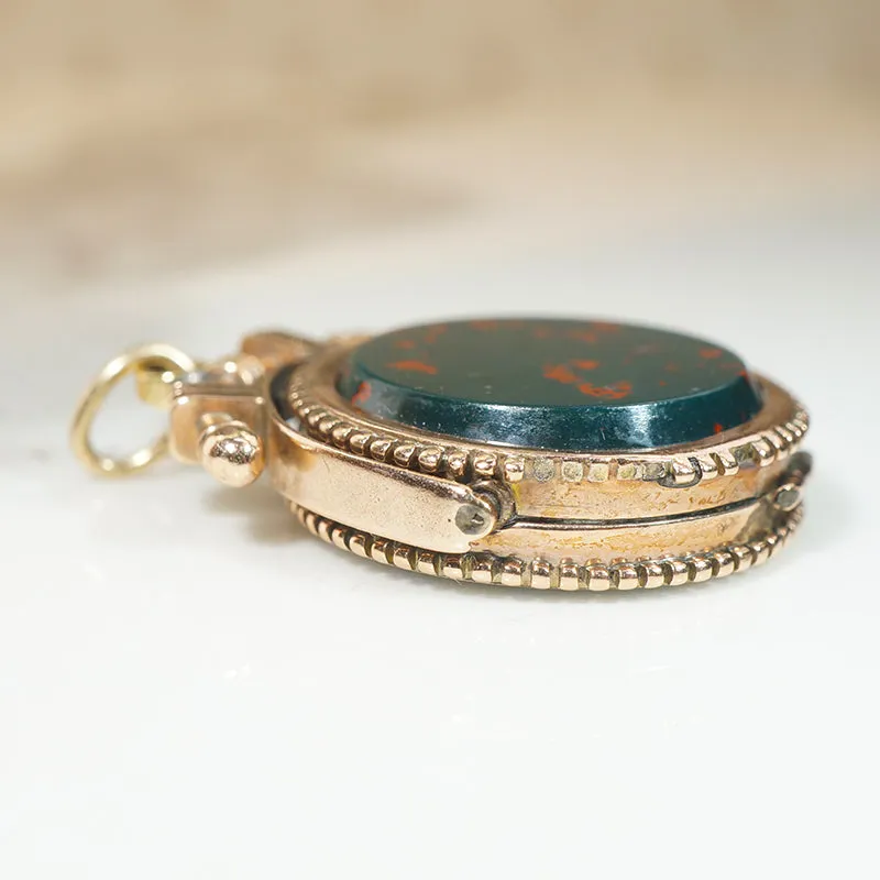 Moustachioed Soldier Intaglio in a Victorian Locket Fob