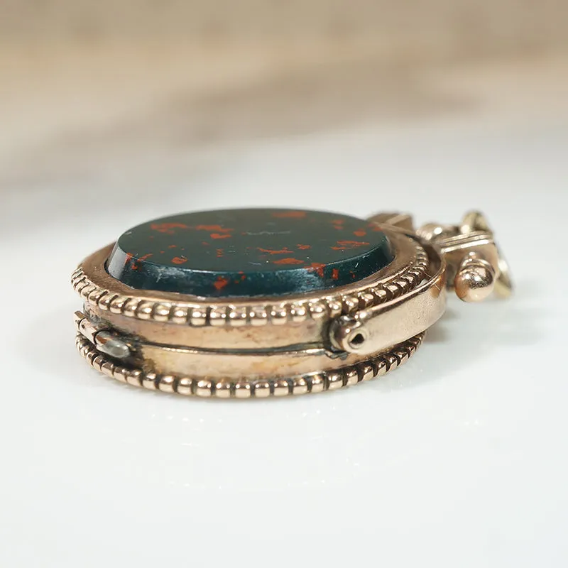 Moustachioed Soldier Intaglio in a Victorian Locket Fob