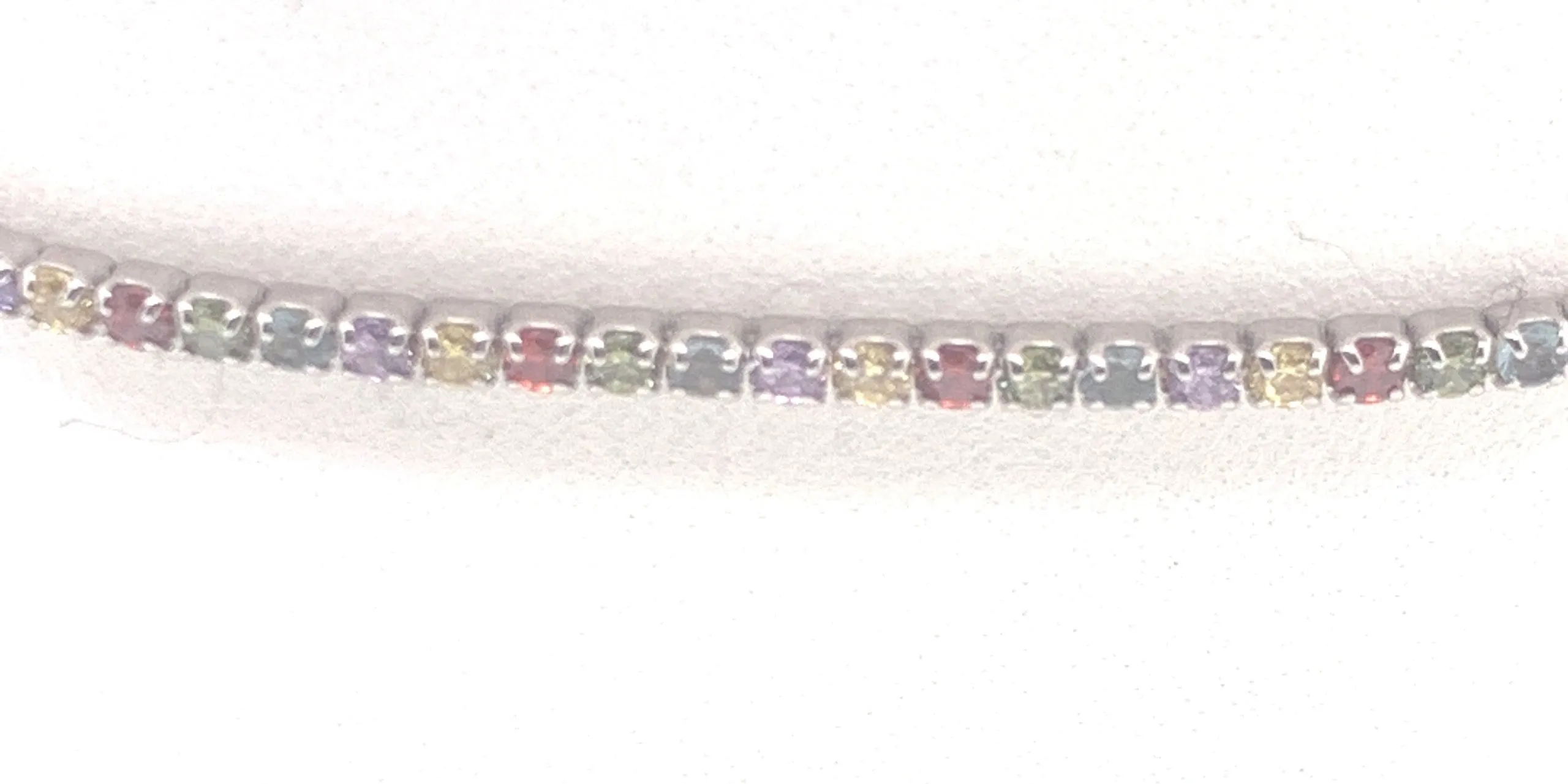 Multi Color Cubic Zirconia Tennis Bracelet