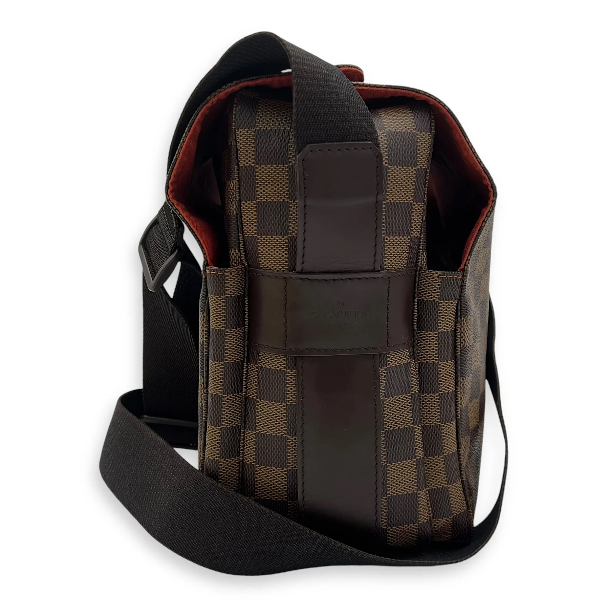 Naviglio Crossbody Bag Brown in Coated Canvas, Gold hardware