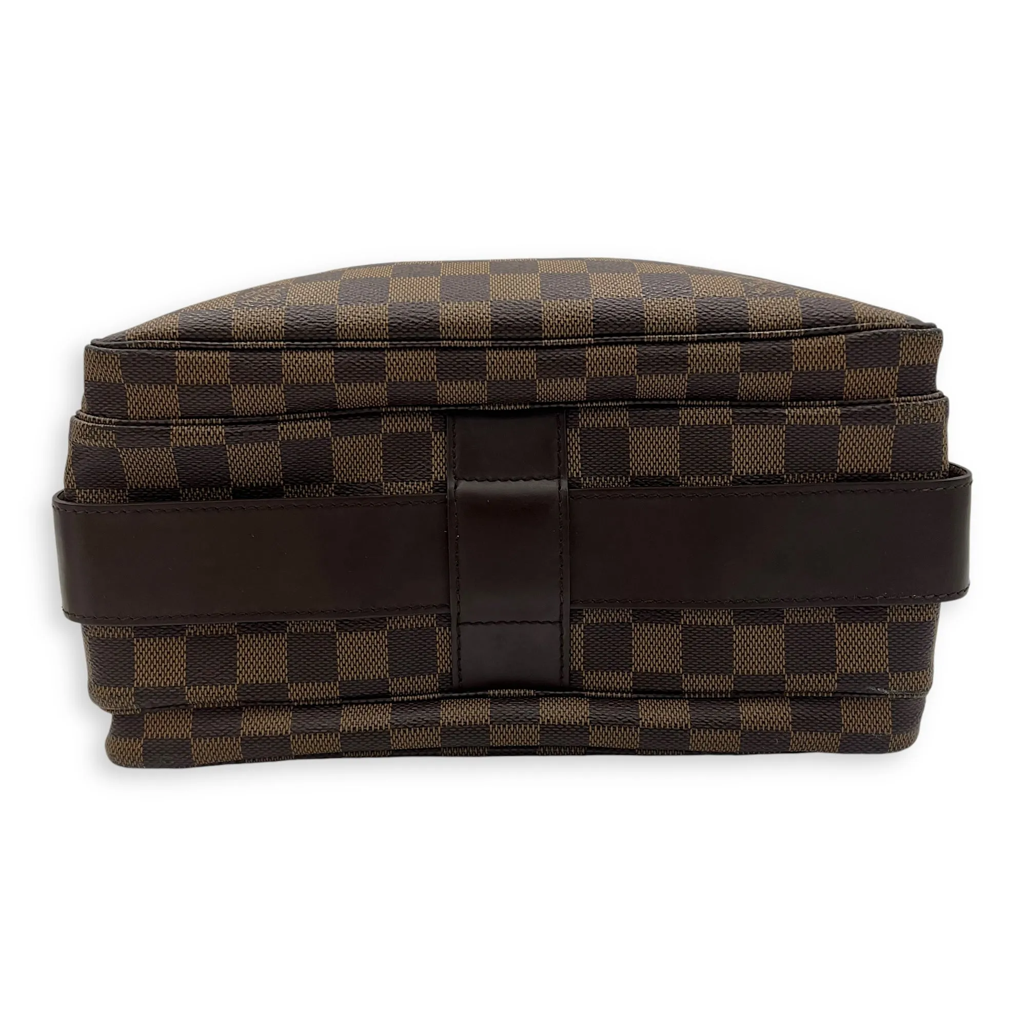 Naviglio Crossbody Bag Brown in Coated Canvas, Gold hardware