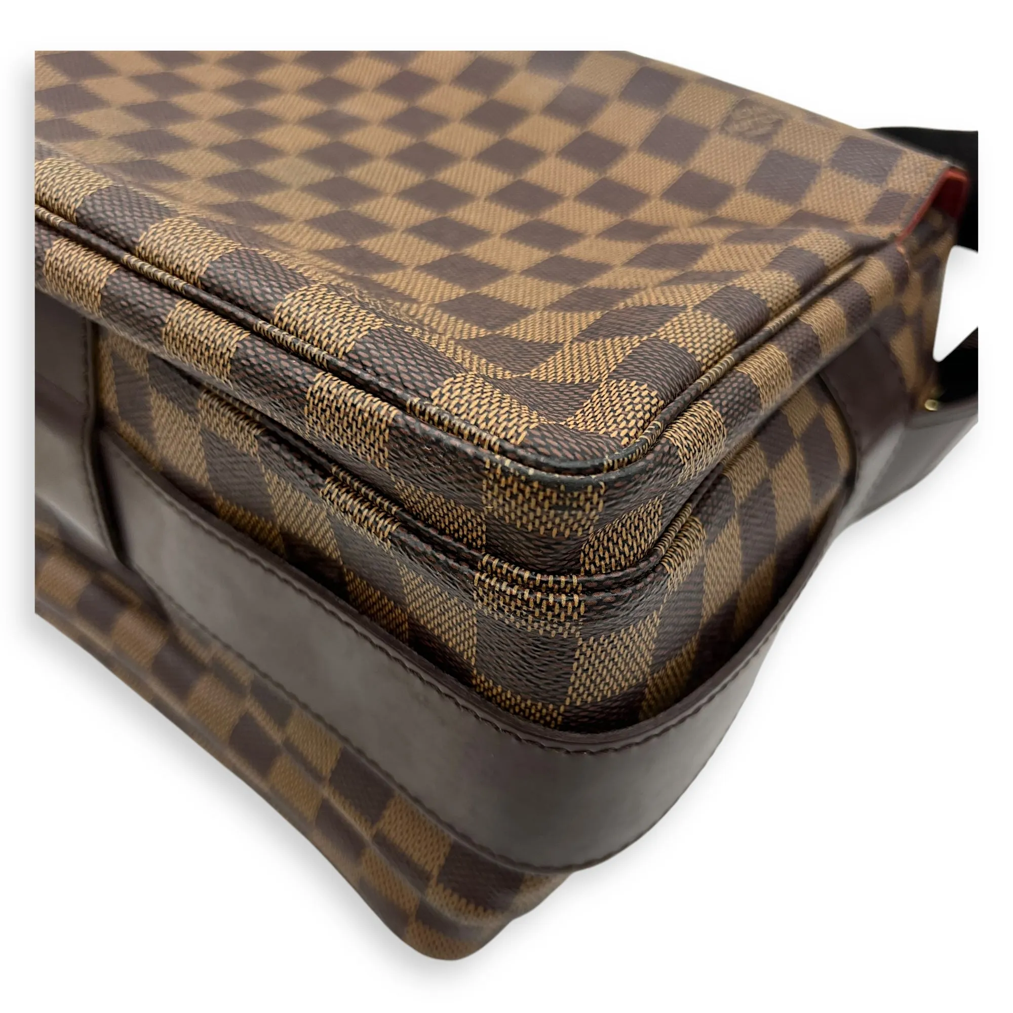 Naviglio Crossbody Bag Brown in Coated Canvas, Gold hardware