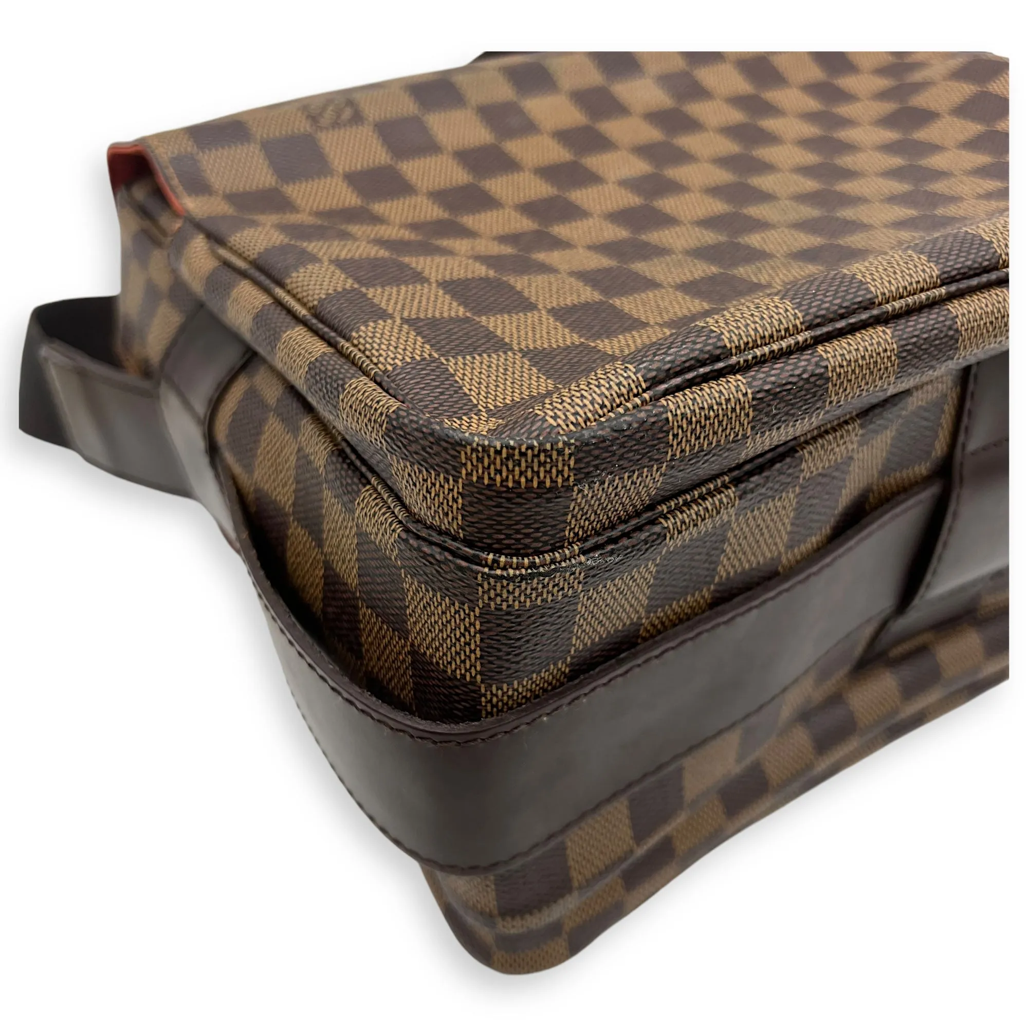 Naviglio Crossbody Bag Brown in Coated Canvas, Gold hardware