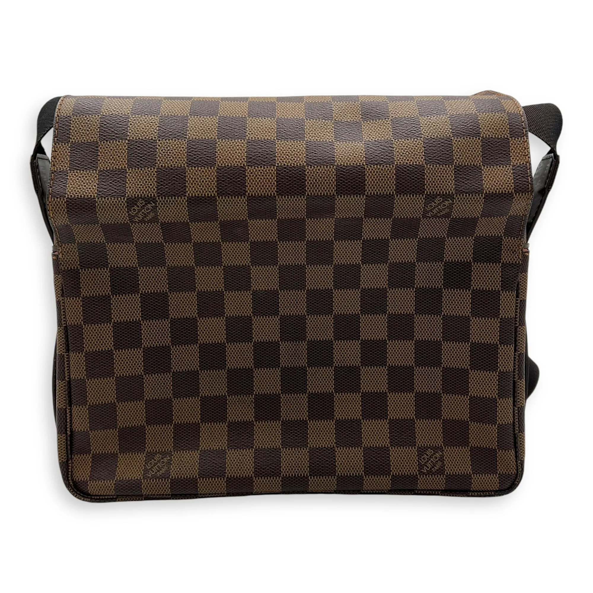 Naviglio Crossbody Bag Brown in Coated Canvas, Gold hardware