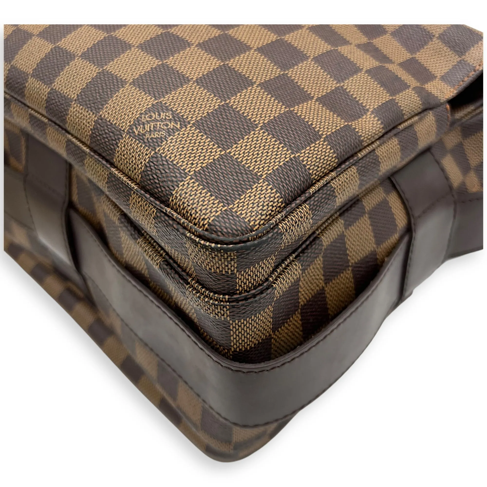Naviglio Crossbody Bag Brown in Coated Canvas, Gold hardware