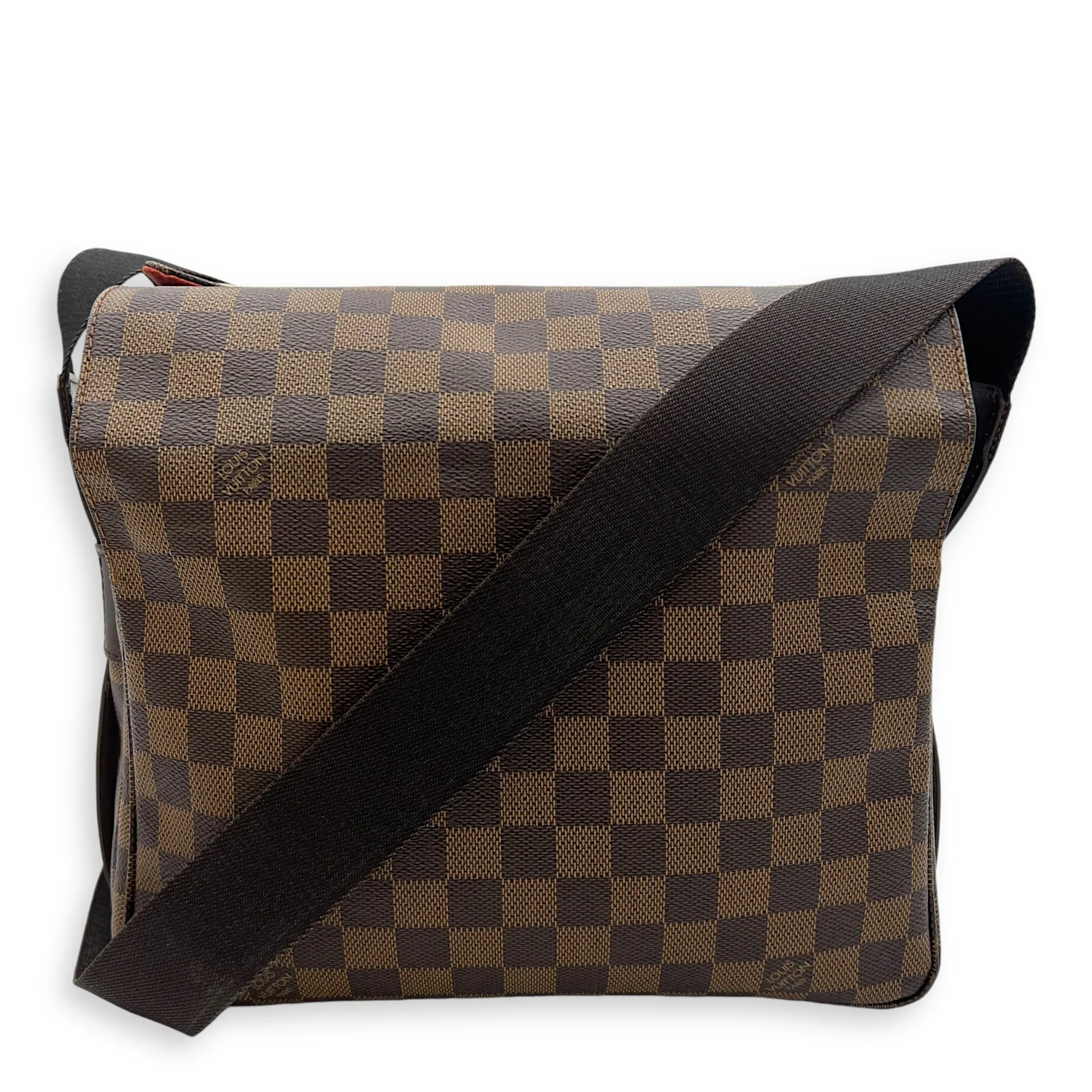 Naviglio Crossbody Bag Brown in Coated Canvas, Gold hardware