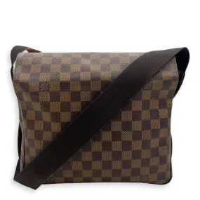 Naviglio Crossbody Bag Brown in Coated Canvas, Gold hardware