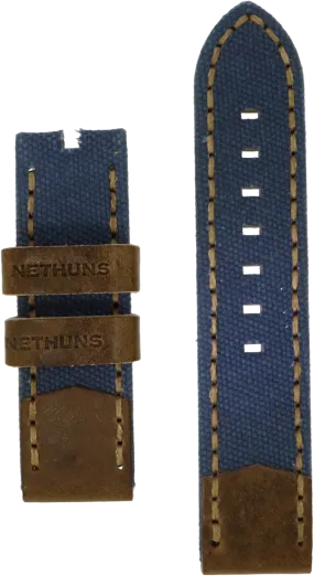 Nethuns 24mm Leather/Canvas Blue