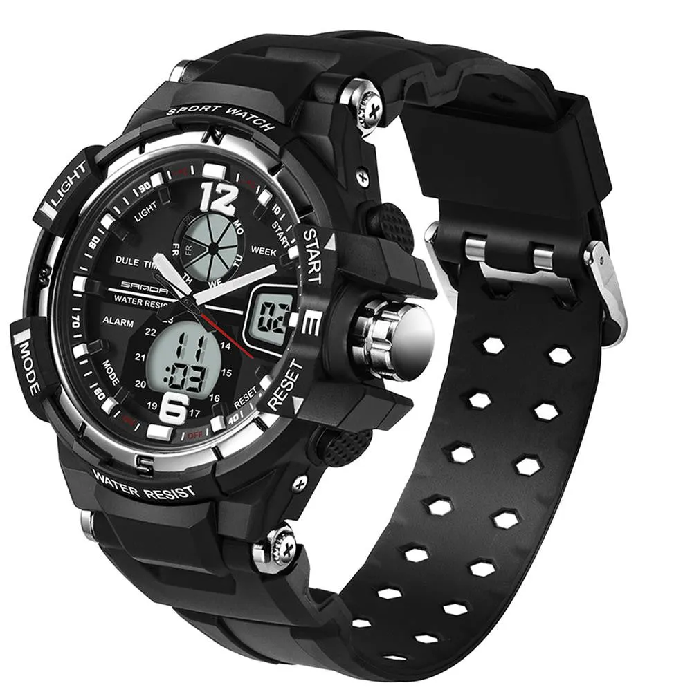 New Brand SANDA Fashion Watch Men G Style Waterproof Sports Military Watches Shock Men's Luxury Analog Quartz Digital Watch