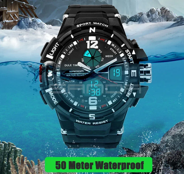 New Brand SANDA Fashion Watch Men G Style Waterproof Sports Military Watches Shock Men's Luxury Analog Quartz Digital Watch