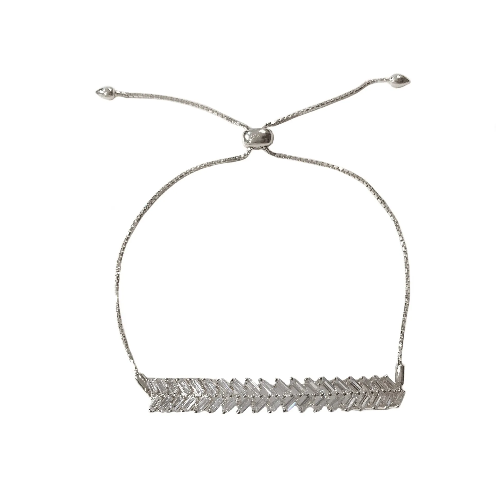 Noelly Baguette CZ Adjustable Bracelet