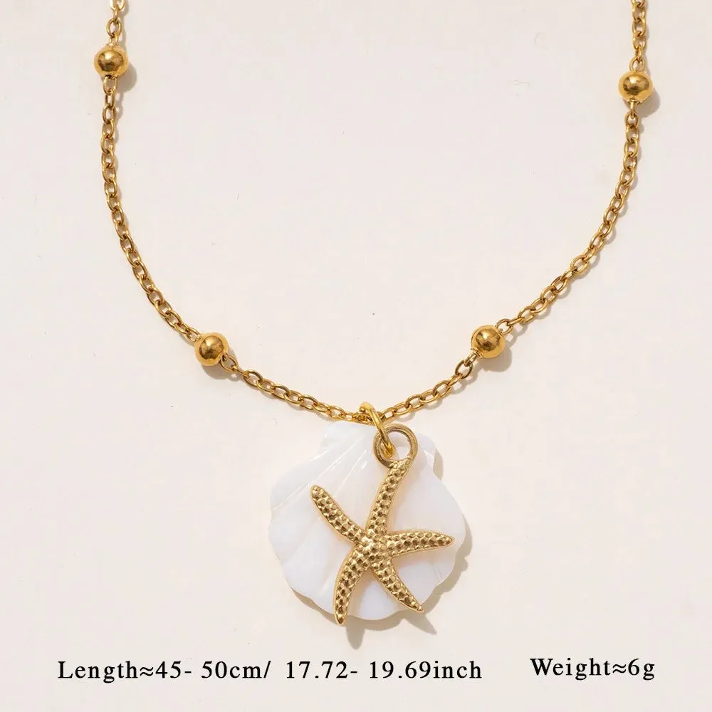 Ocean Seashell Pendant Necklaces