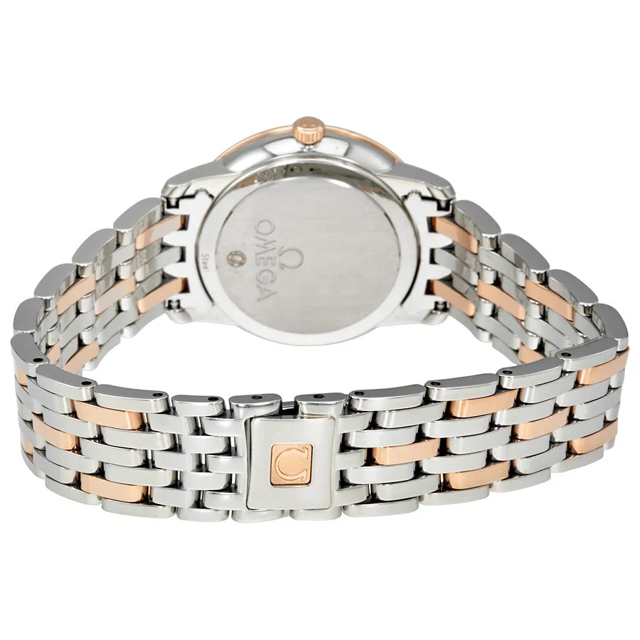 Omega De Ville Perstige Mother of Peal Diamond Dial Ladies Watch 42425276055002 424.25.27.60.55.002