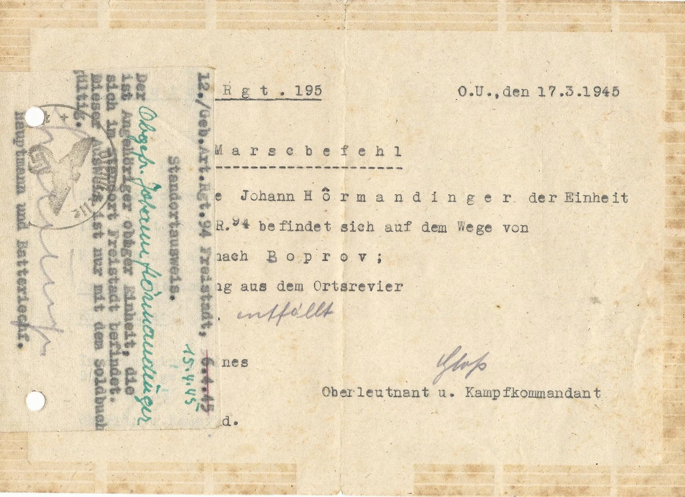 Original German WWII Named Panzergrenadier Obergefreiter Awards Grouping
