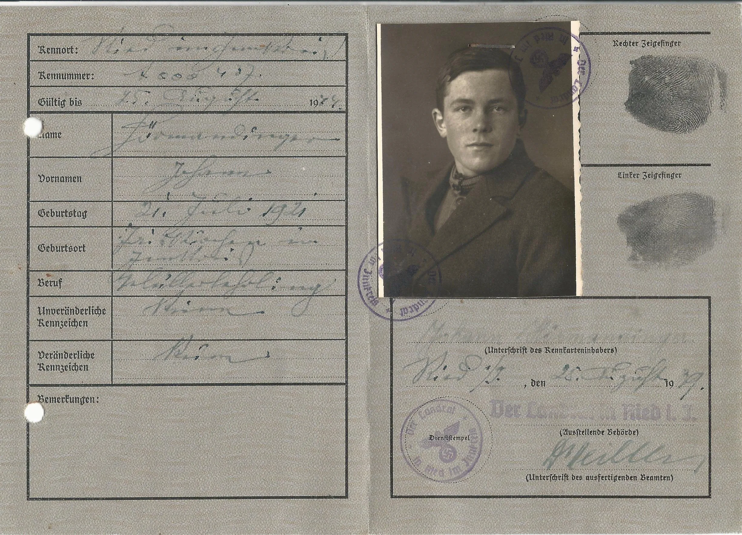 Original German WWII Named Panzergrenadier Obergefreiter Awards Grouping