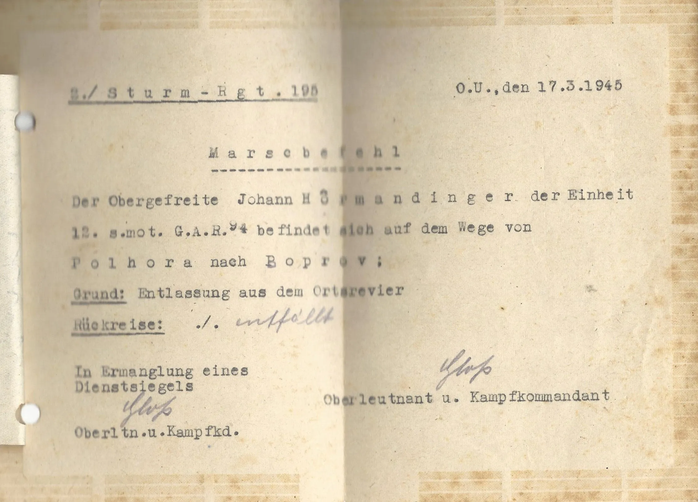 Original German WWII Named Panzergrenadier Obergefreiter Awards Grouping