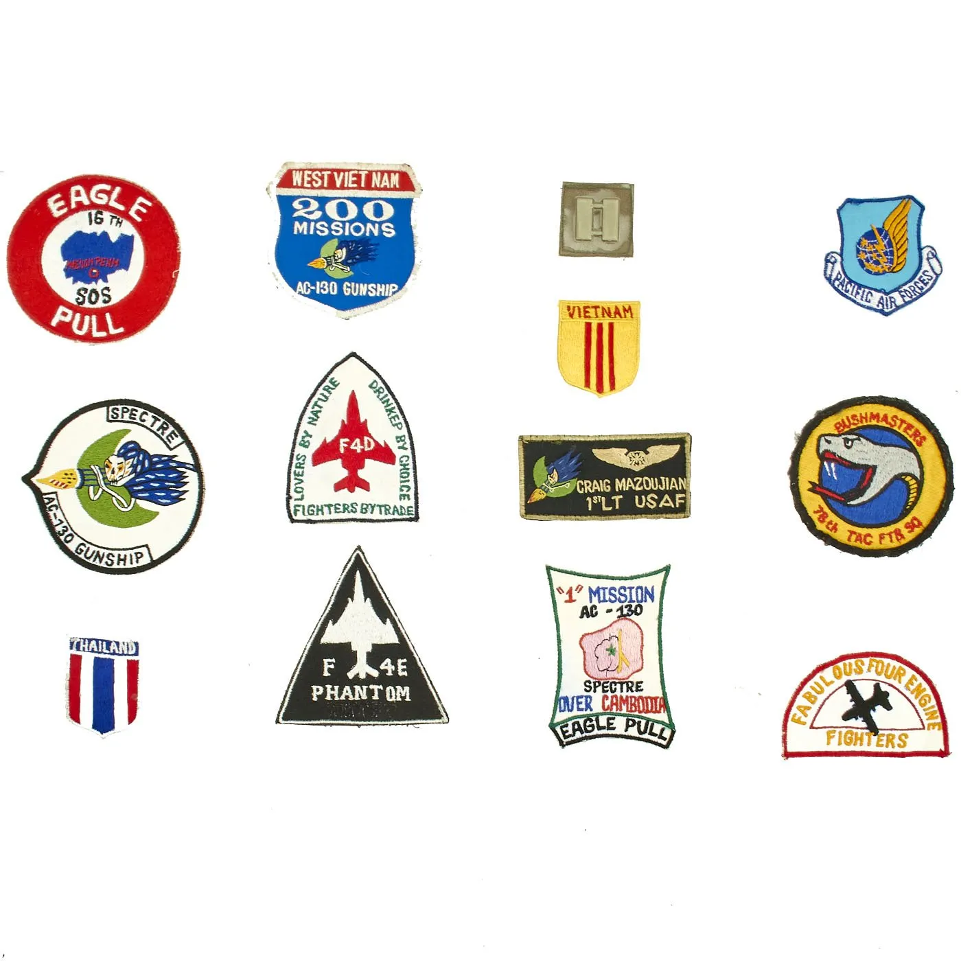 Original U.S. Vietnam War Lockheed AC-130 Air Force Patch Group