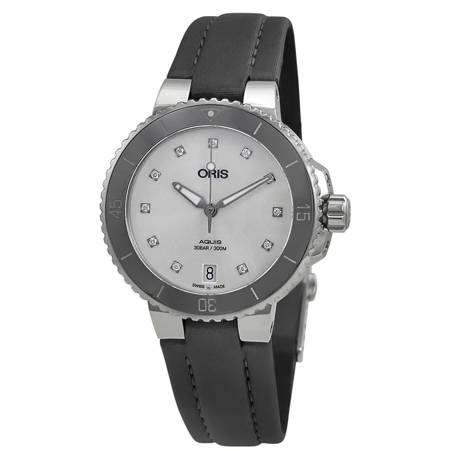 Oris Aquis Date Diamond Dial Automatic Ladies Watch 01 733 7731 4191-07 5 18 45FC