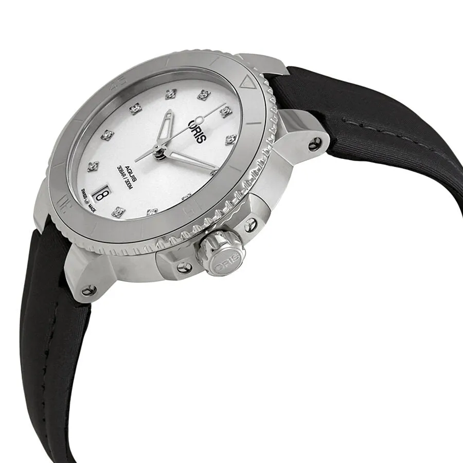 Oris Aquis Date Diamond Dial Automatic Ladies Watch 01 733 7731 4191-07 5 18 45FC