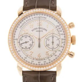 Patek Philippe Complications Silvery Opaline Dial Ladies Hand Wound Diamond Watch 7150/250R-001