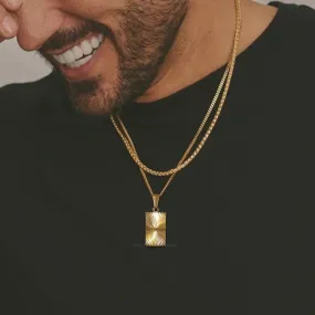 Plated Rectangle Pendant Necklaces