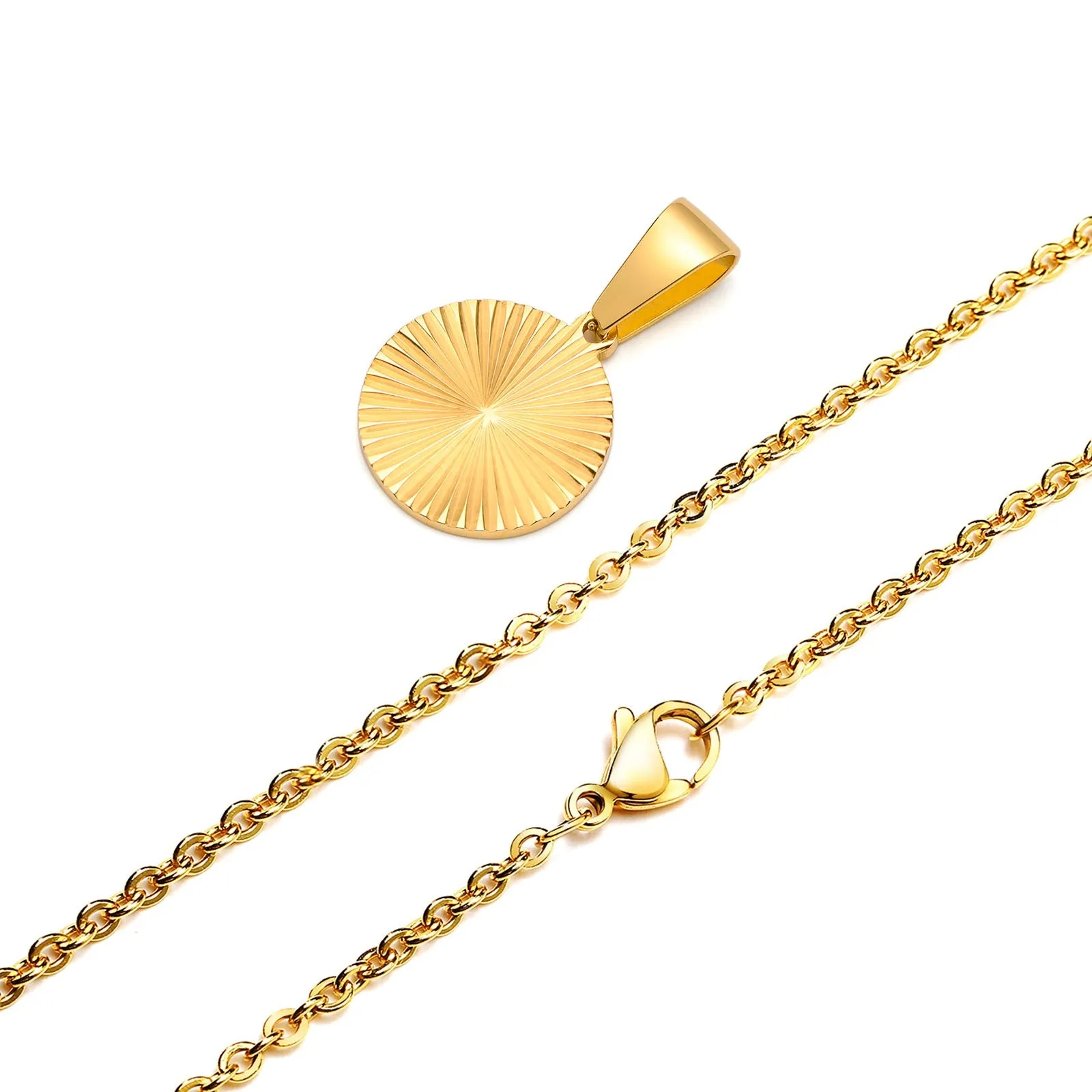 Plated Rectangle Pendant Necklaces