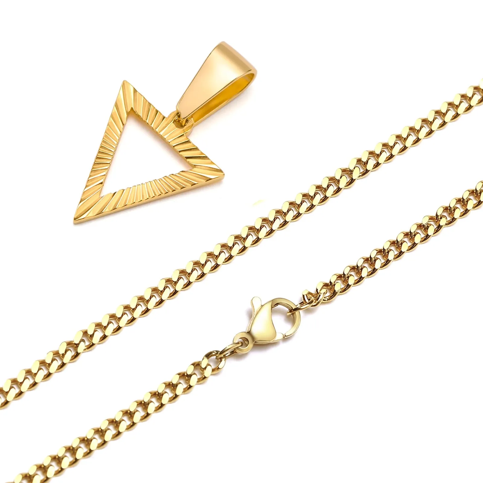 Plated Rectangle Pendant Necklaces