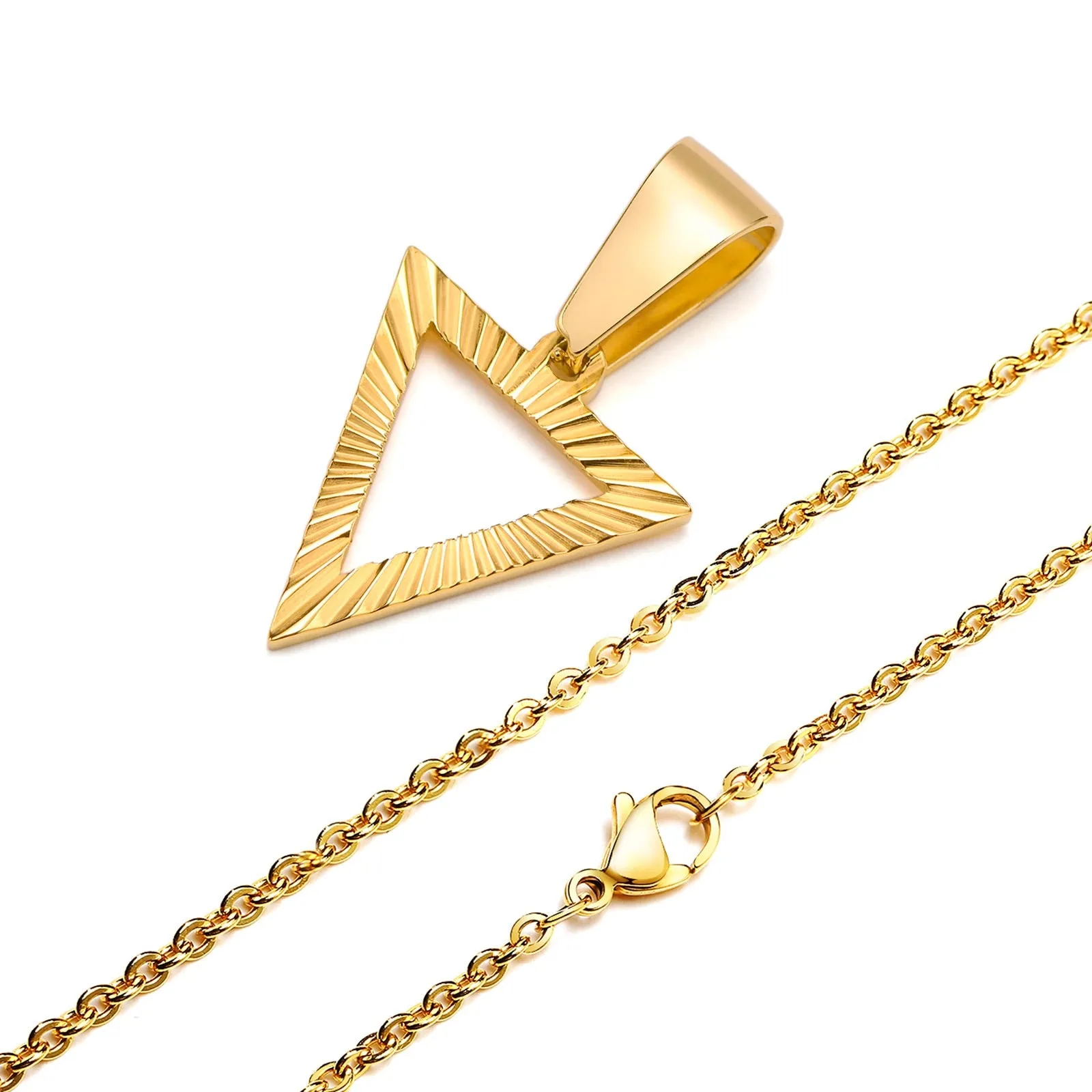Plated Rectangle Pendant Necklaces