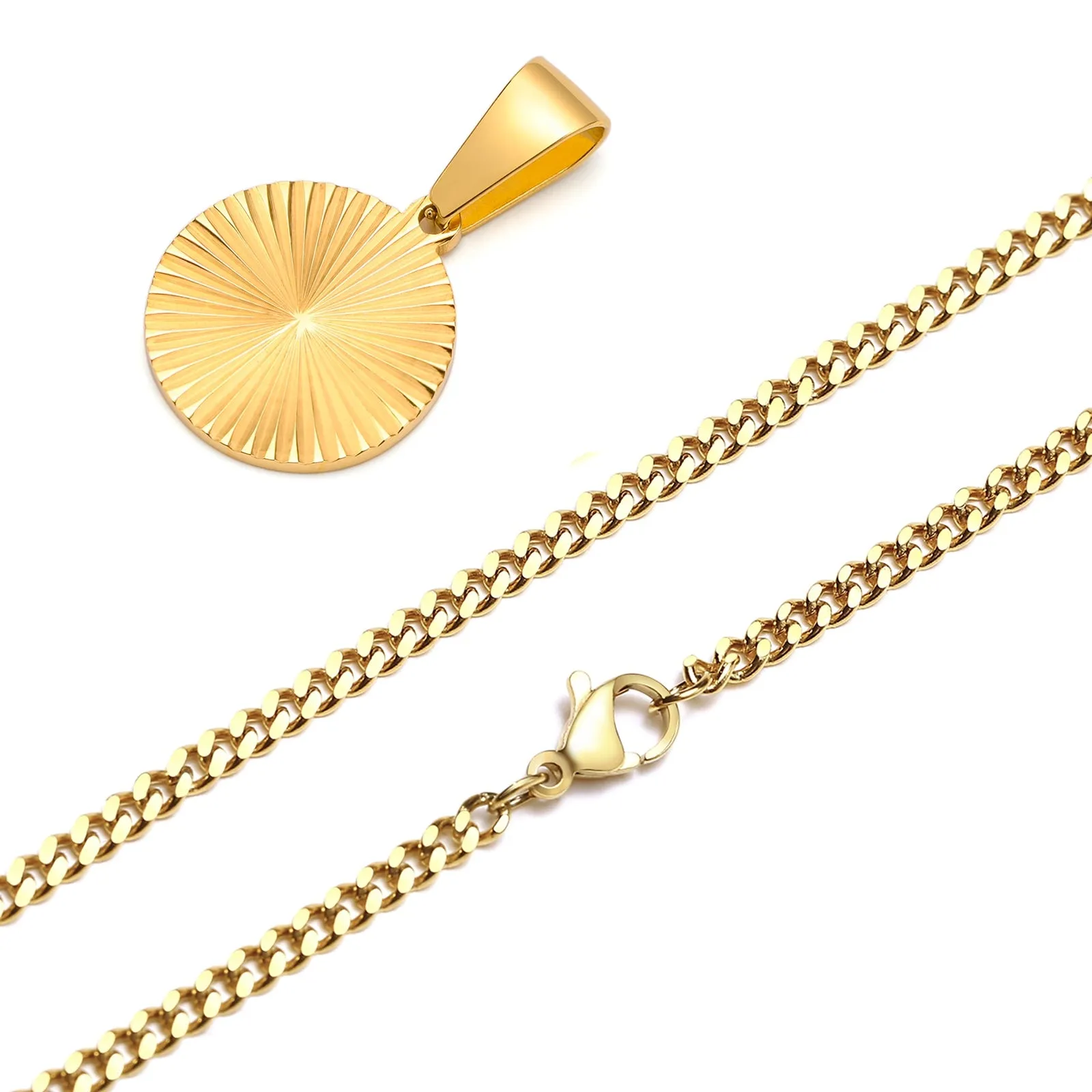 Plated Rectangle Pendant Necklaces