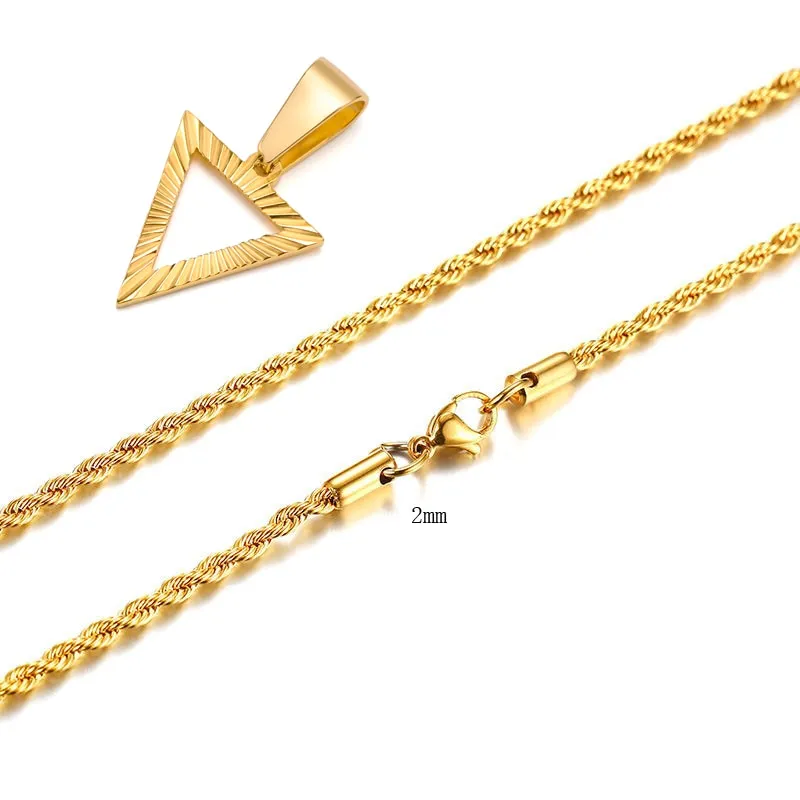 Plated Rectangle Pendant Necklaces