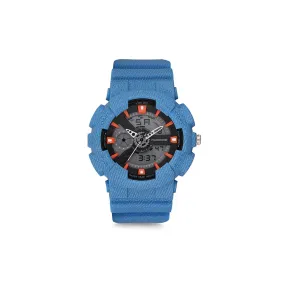 Polo Exchange Blue Camouflage Sports Watch