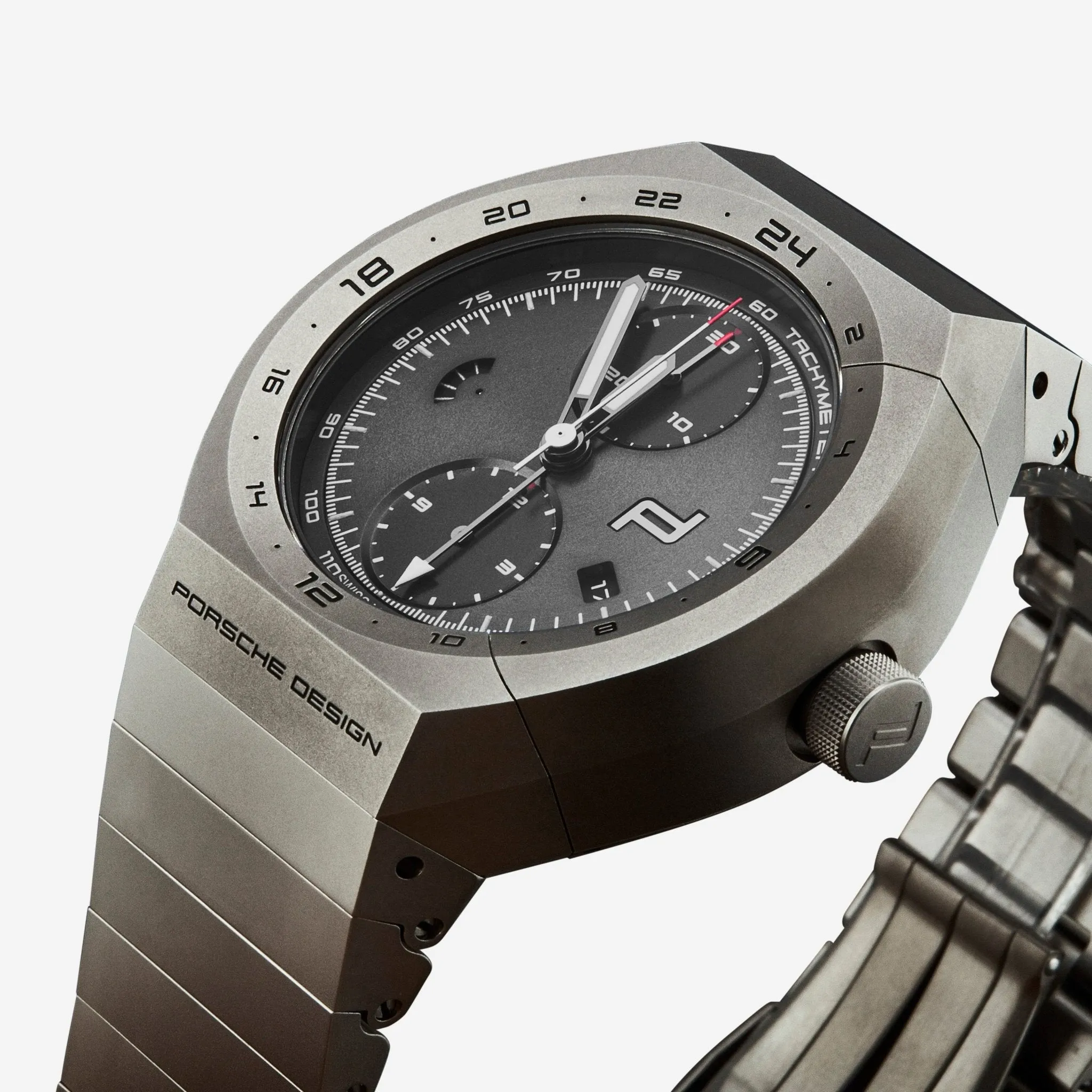 Porsche Monobloc Actuator GMT Chronograph Titanium Men's Automatic Watch 6030.6.02.001.02.5