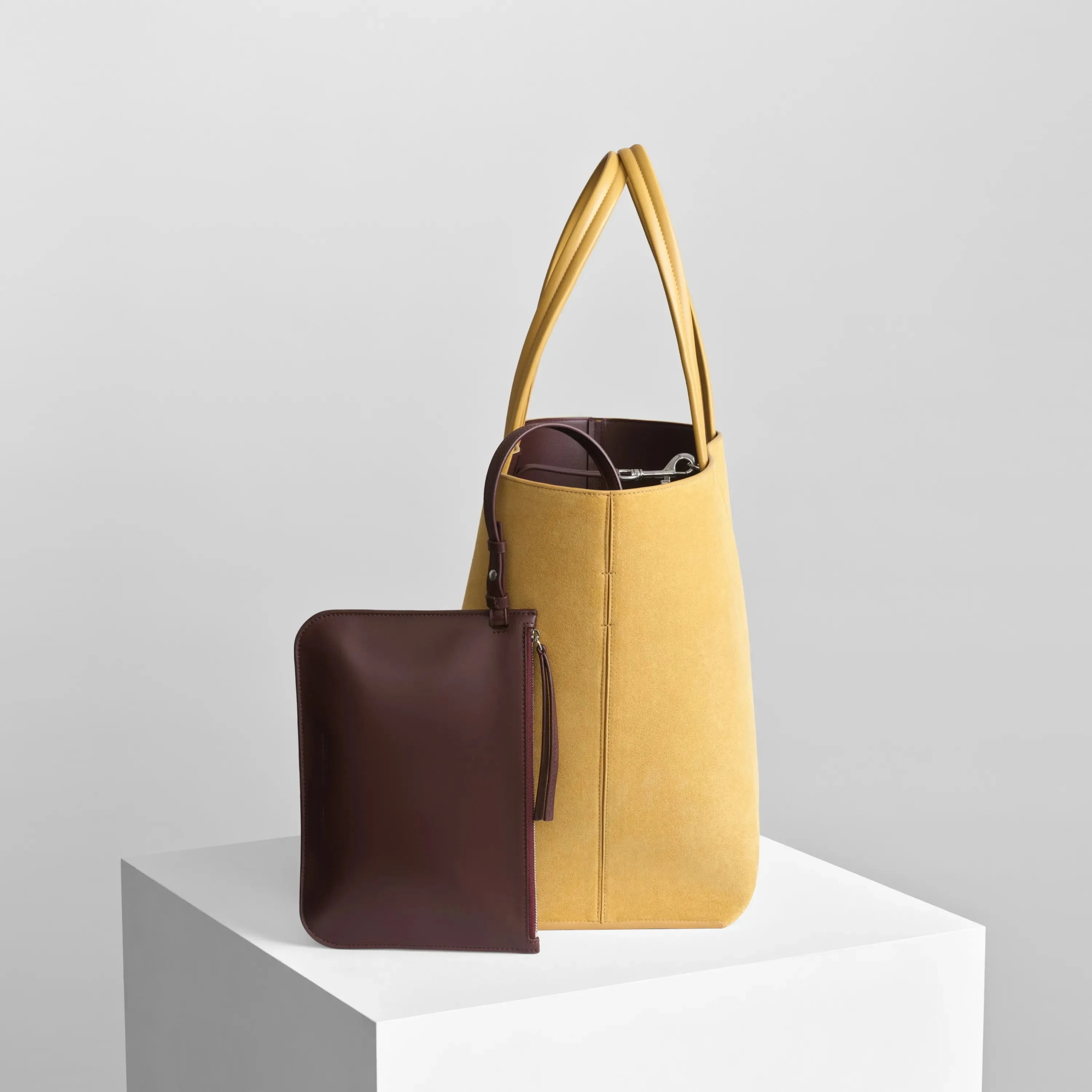 POT CABAS | corn yellow leather