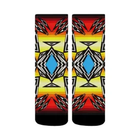 Prairie Fire Medicine Wheel Crew Socks