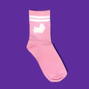 "CEO Pink" Corgi Crew Socks