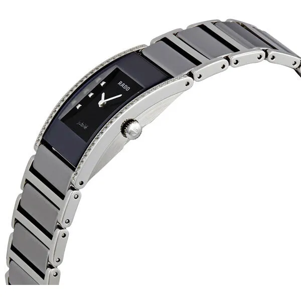 Rado Integral Small Platinum Tone Diamond Dial Ladies Watch R20759752