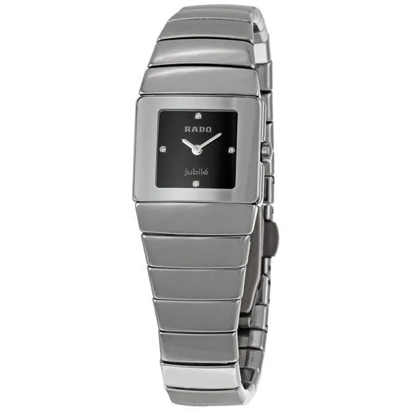 Rado Sintra Quartz Diamond Black Dial Ceramic Ladies Watch R13334732