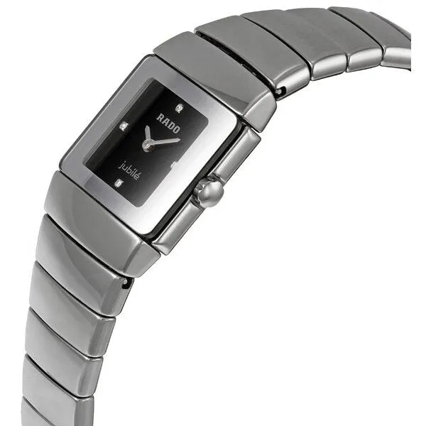 Rado Sintra Quartz Diamond Black Dial Ceramic Ladies Watch R13334732