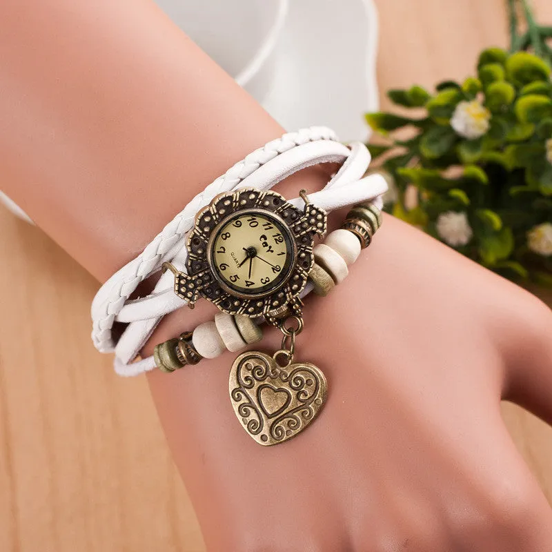 Retro Love Double Arrow Bracelet Watch