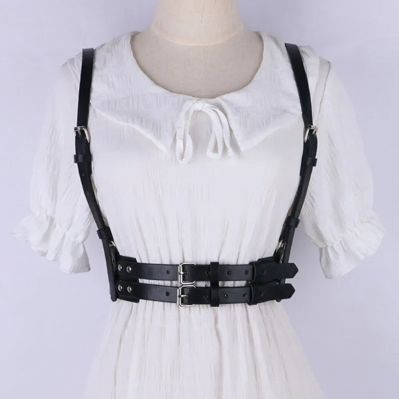 Retro Punk Style Adjustable Body Chest Harness Waist Belts