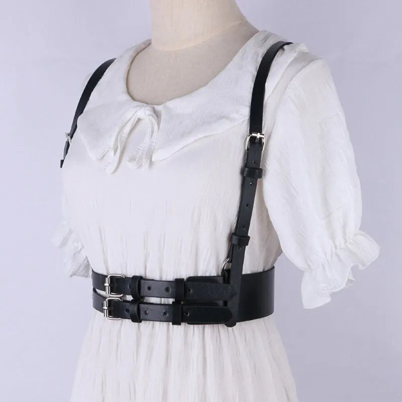 Retro Punk Style Adjustable Body Chest Harness Waist Belts