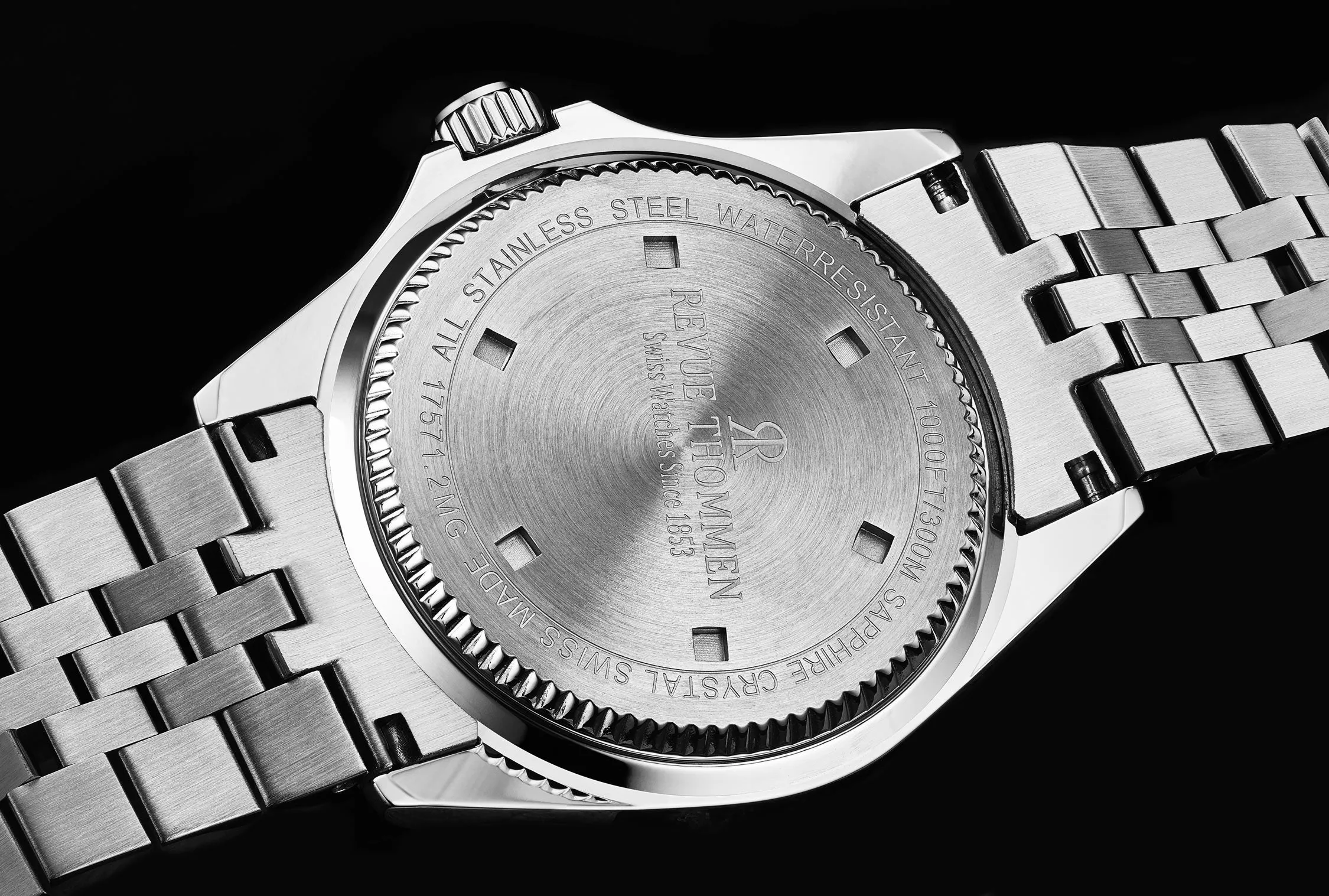 Revue Thommen Men's 'Diver' Green Dial Stainless Steel Bracelet Automatic Watch 17571.2222
