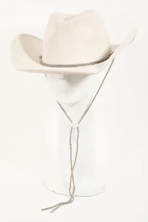 Rhinestone Strap Cowboy Hat