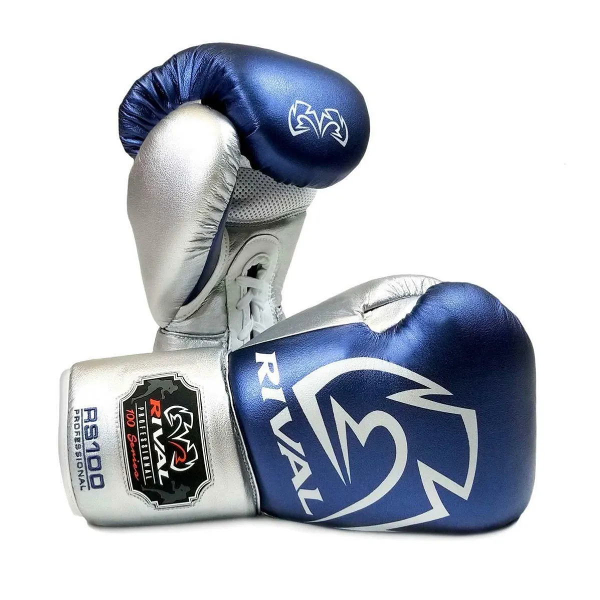 Rival RS100 Professional Sparring Gloves Blue/Silver