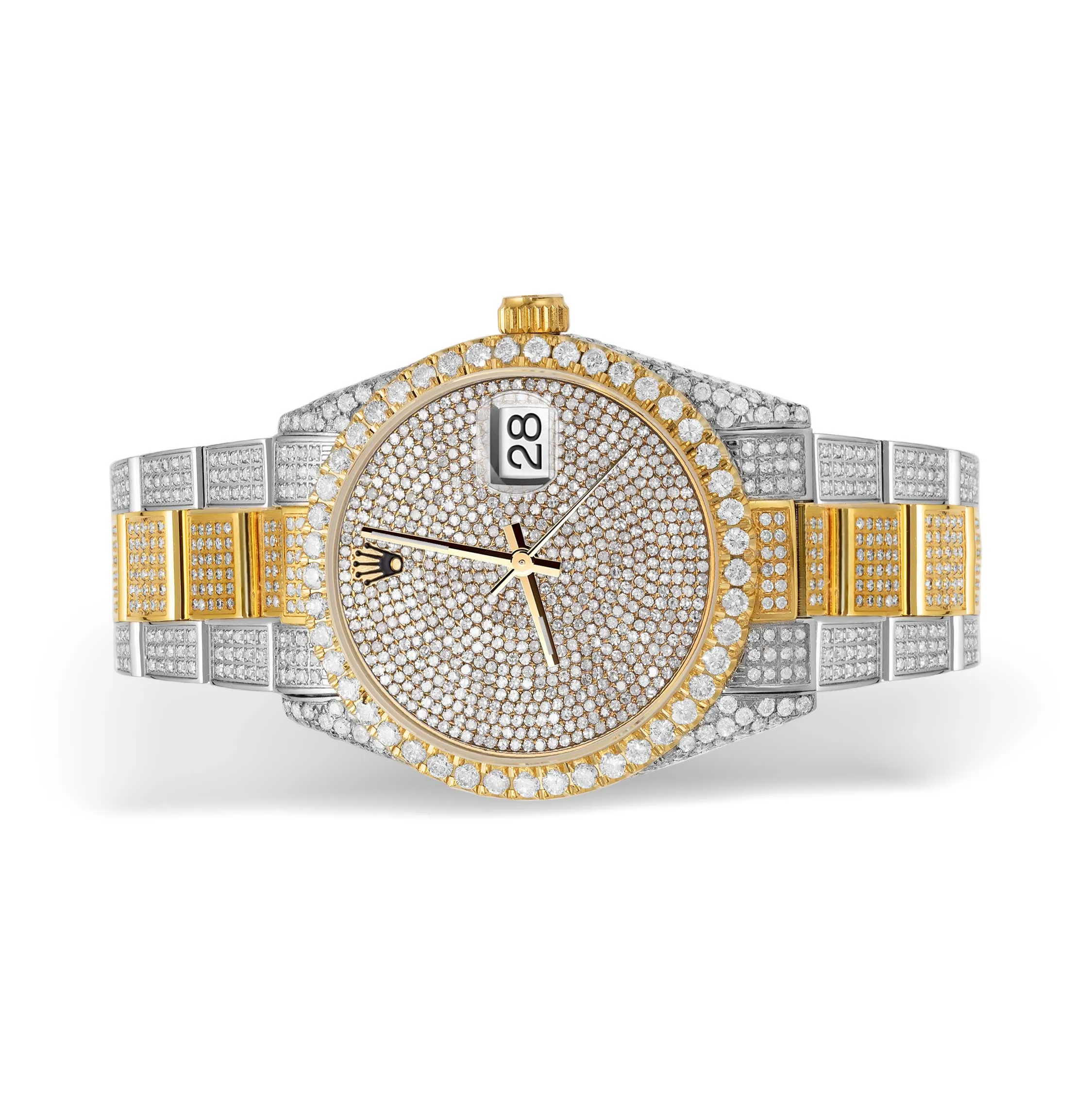 Rolex Datejust Diamond Bezel Watch 36mm Champagne Diamond Dial | 12.65ct